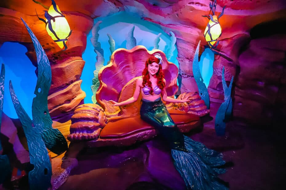 Meet Ariel At Her Grotto At Magic Kingdom Resorts Gal