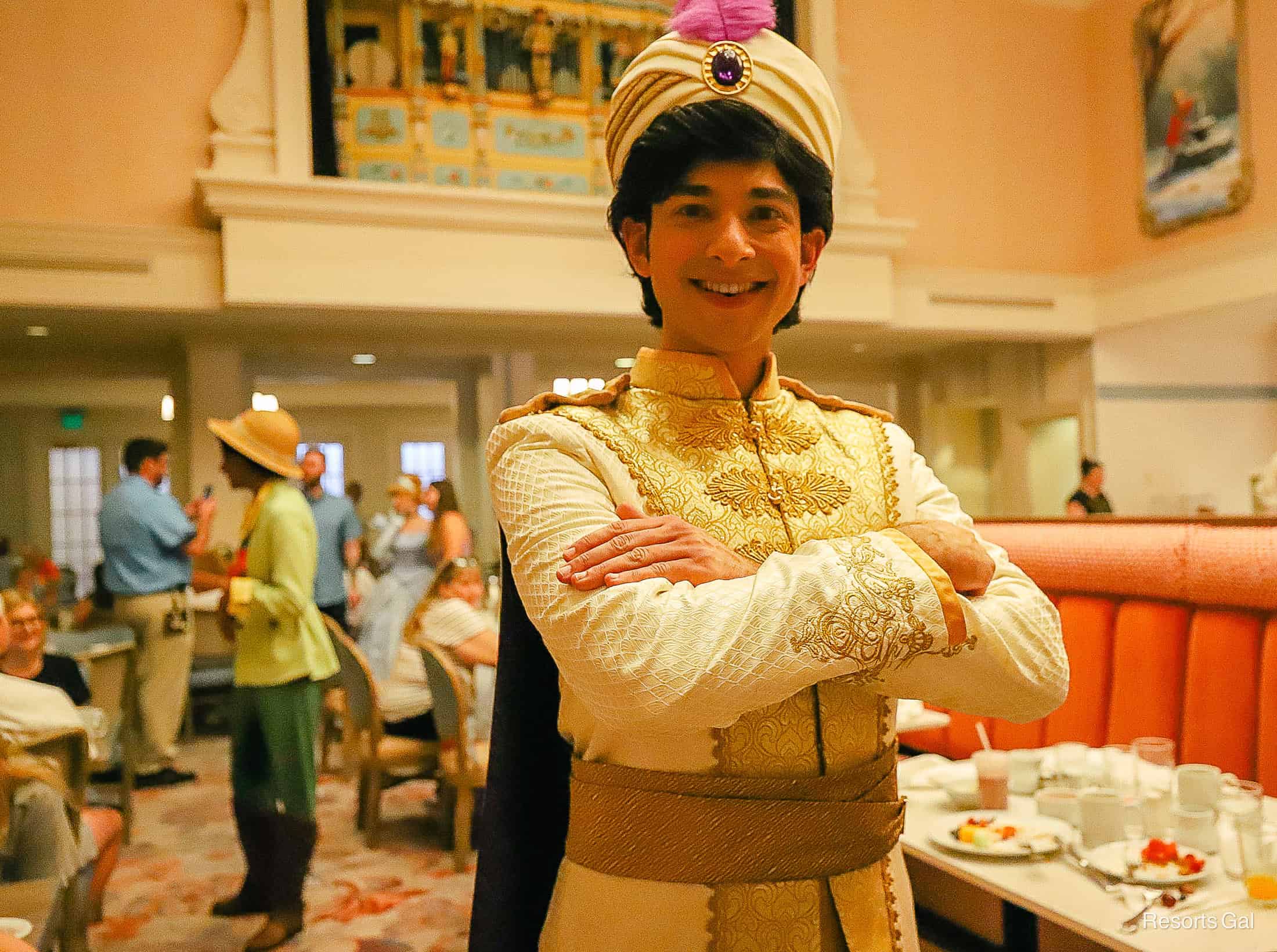 Prince Ali at 1900 Park Fare, the character dining restaurant at Disney's Grand Floridian 