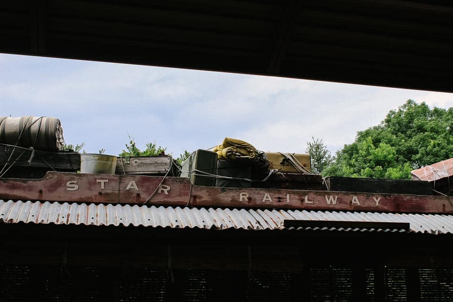 The Star Railway sign above the Wildlife Express Train to Rafiki's Planet Watch. 