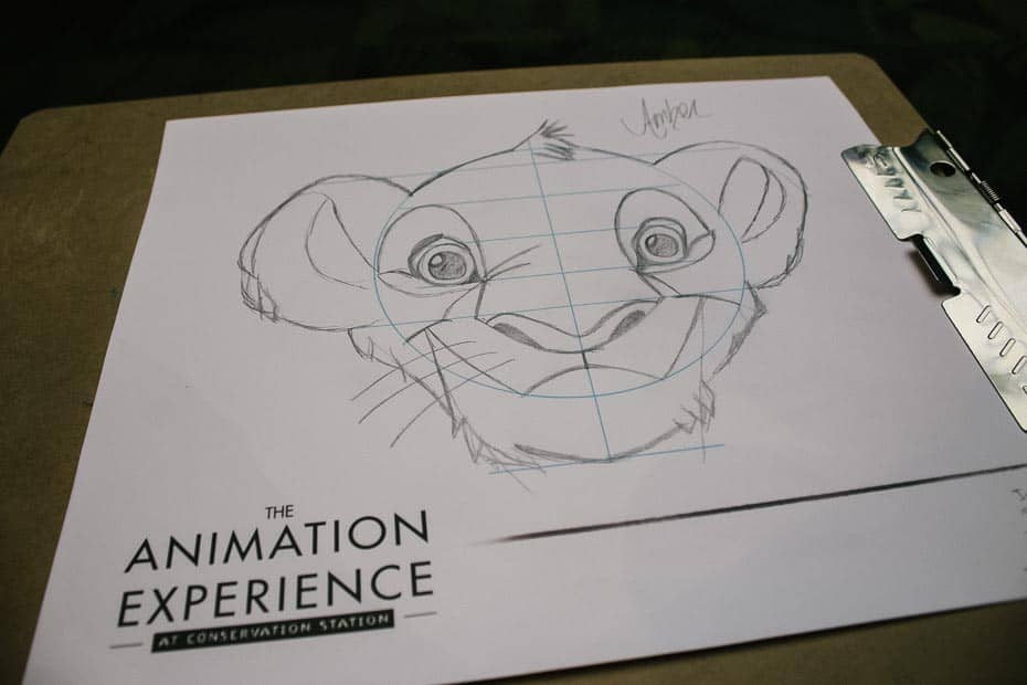 Simba Drawing at Rafiki's Planet Watch