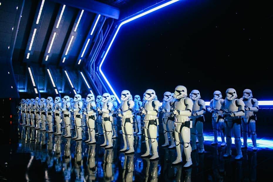 Stormtroopers in Rise of the Resistance at Galaxy's Edge 