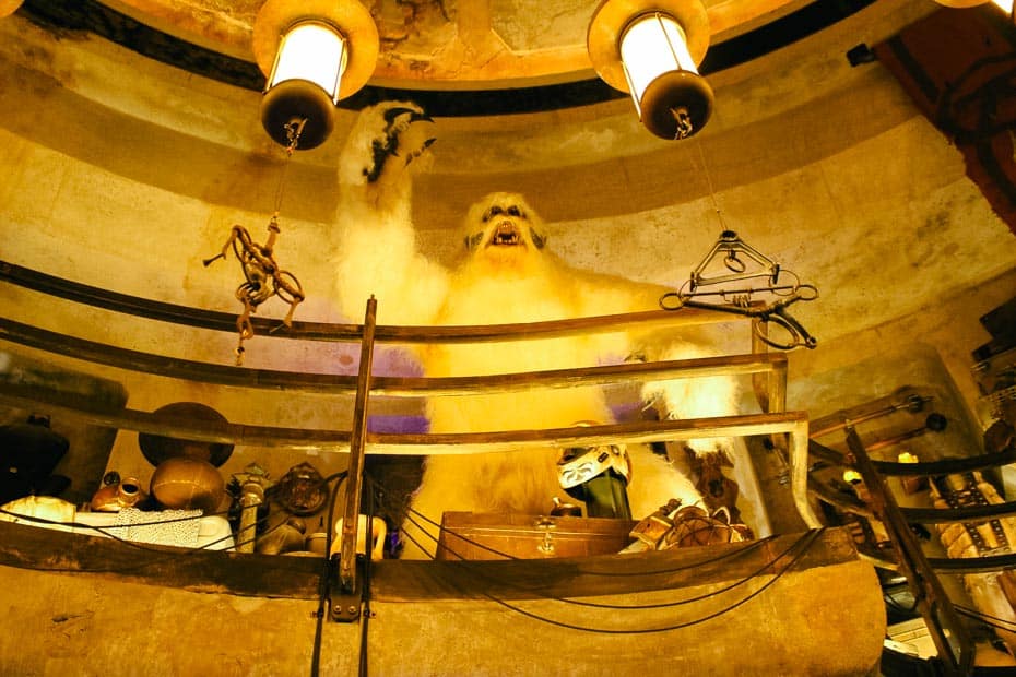 interior theming elements inside Dok-Ondar's Den of Antiquities in Galaxy's Edge 