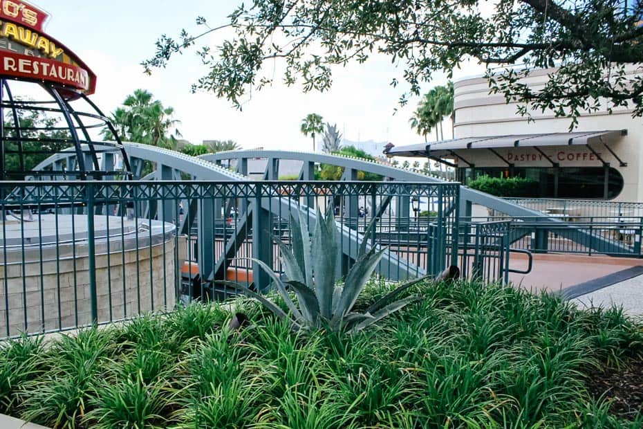 a bridge near the entrance of STK Orlando 