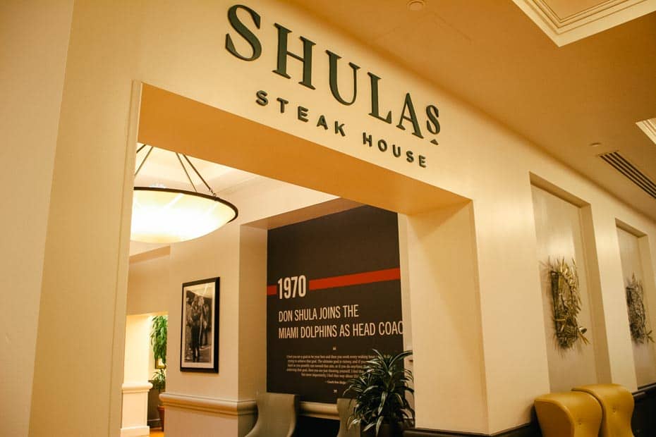 Shula's Steakhouse restaurant at Disney's Dolphin 