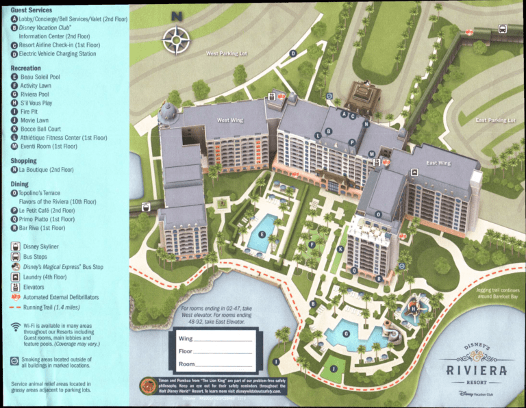 Disney's Riviera Resort Map