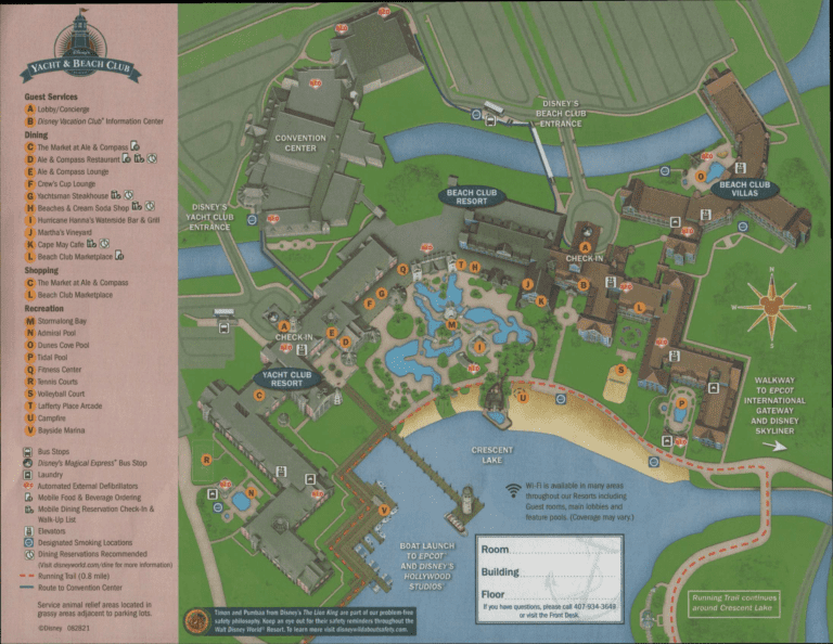 Disney's Yacht and Beach Club Map