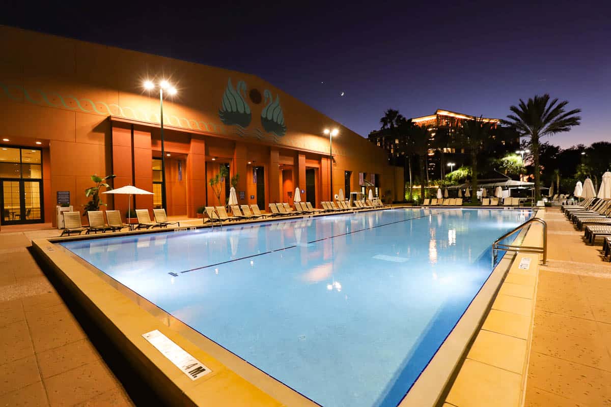 the lap pool at the Swan Hotel 