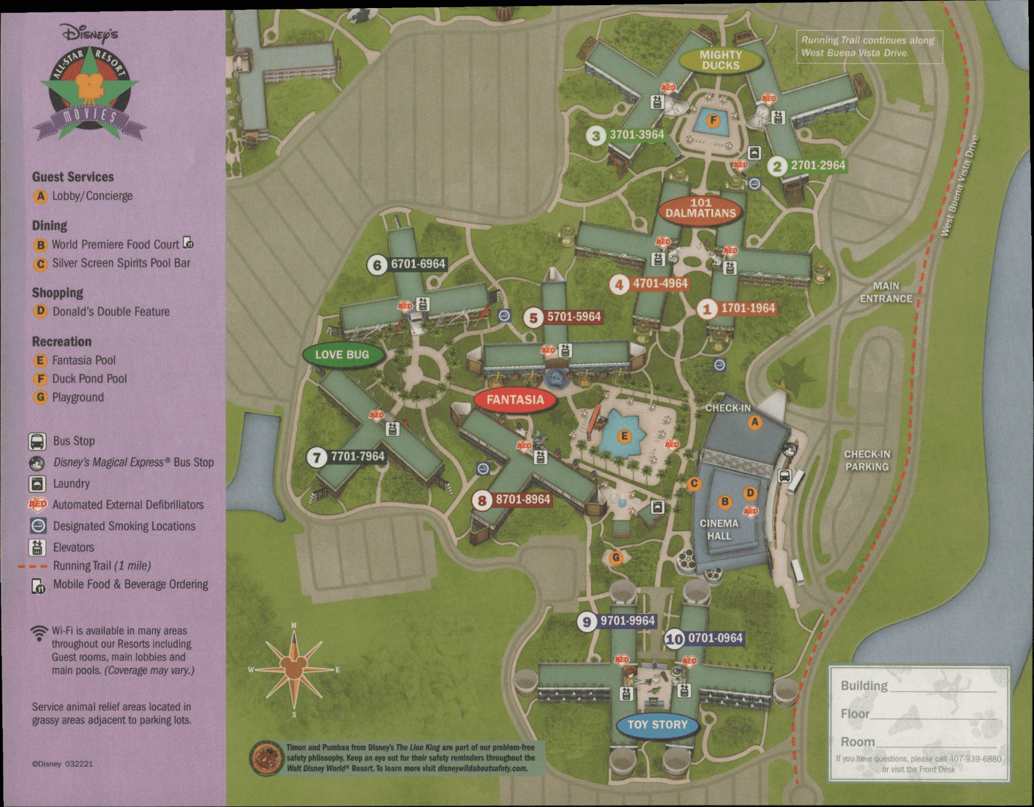 Disney's AllStar Movies Resort Map Resorts Gal