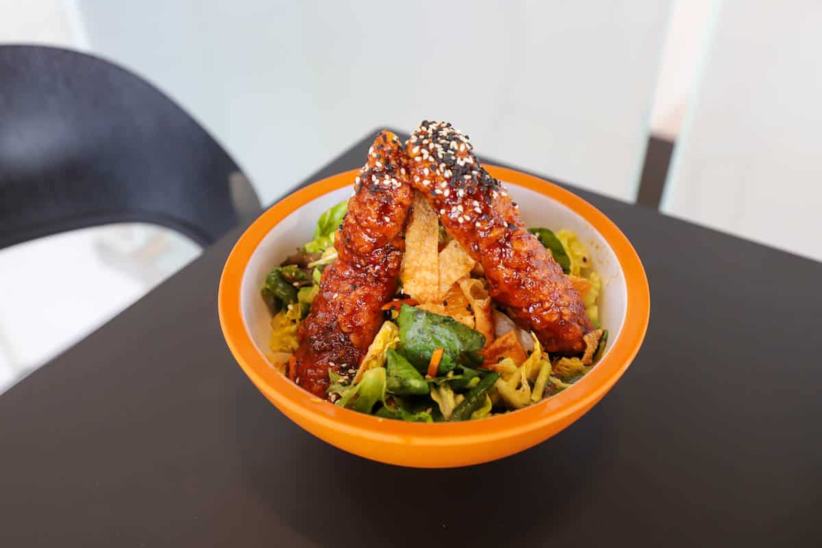 the General Tso Chicken salad from Connections Eatery 