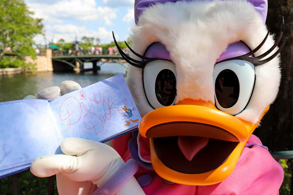 Daisy Duck's character autograph 