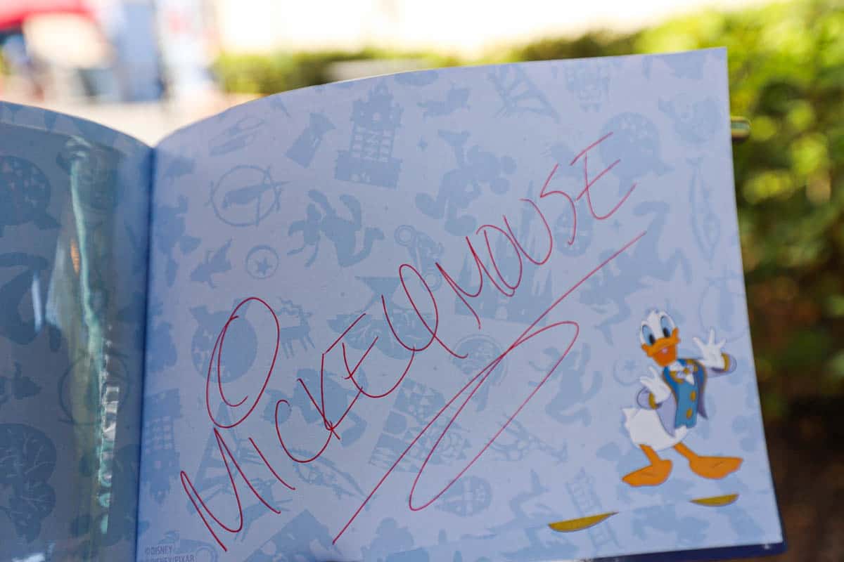 Mickey Mouse's character autograph