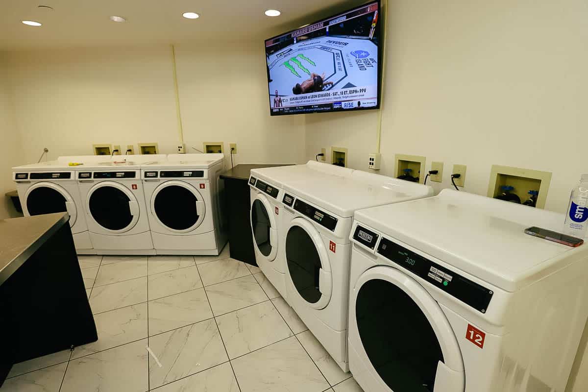 the laundry room at the Garden Wing 