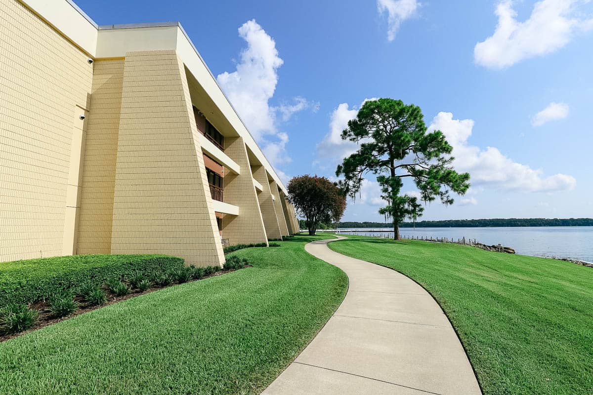 exterior walkways surrounding the Garden Wing 