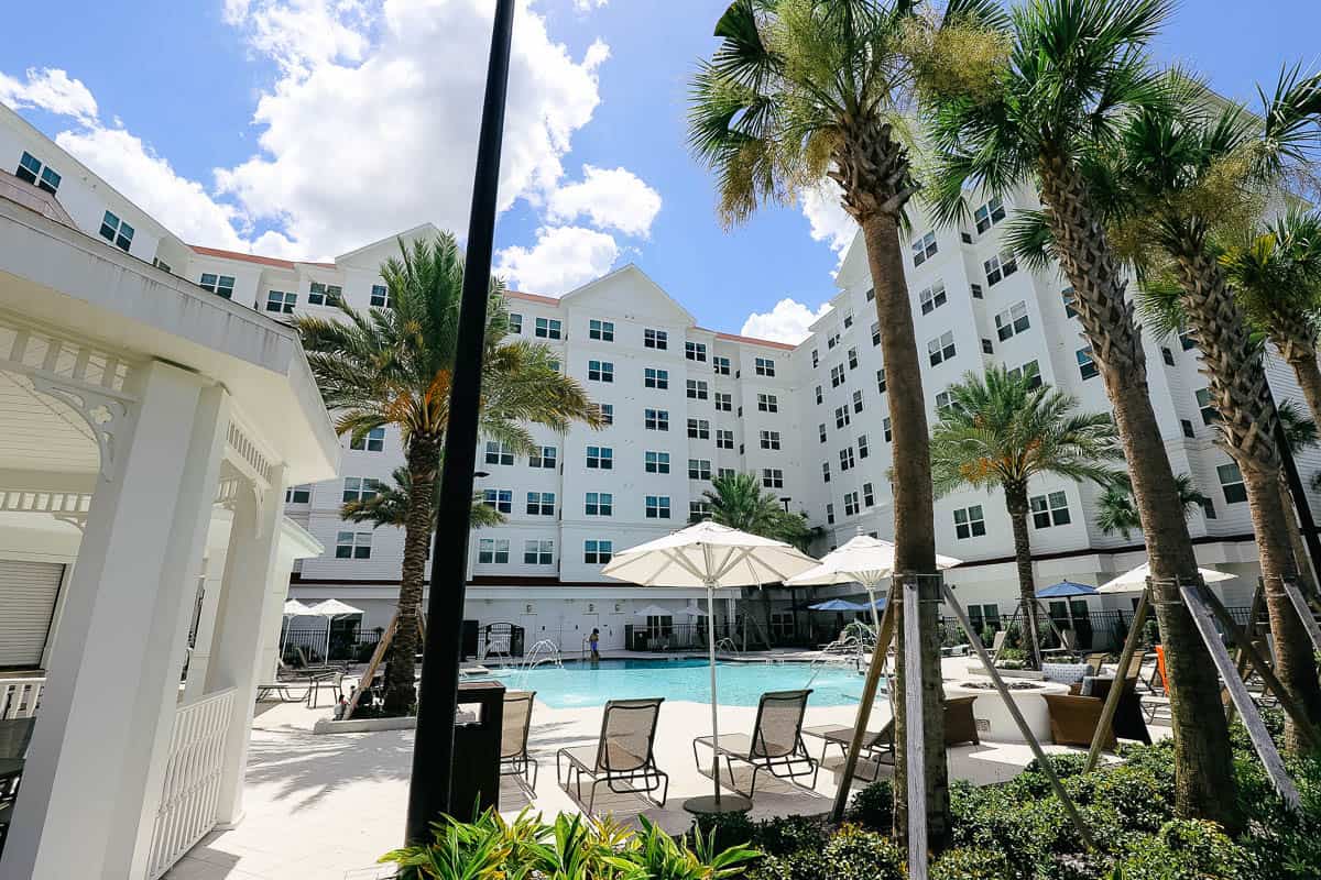 the pool area at Flamingo Crossings Residence Inn 