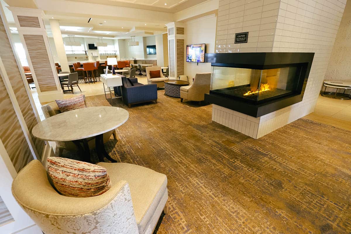 a view of the lobby of the Residence Inn at Flamingo Crossings near Disney World 