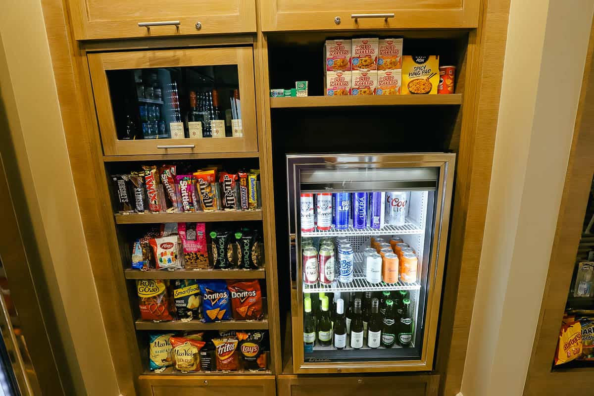 microwave meals, beer, candy, chips, and other items in the Residence Inn gift shop 