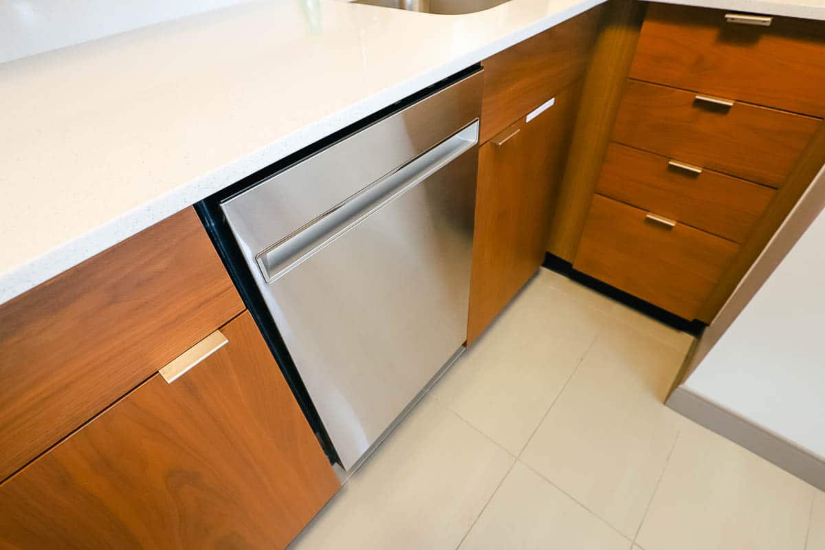 a compact dishwasher in the studio at the Residence Inn at Flamingo Crossings 