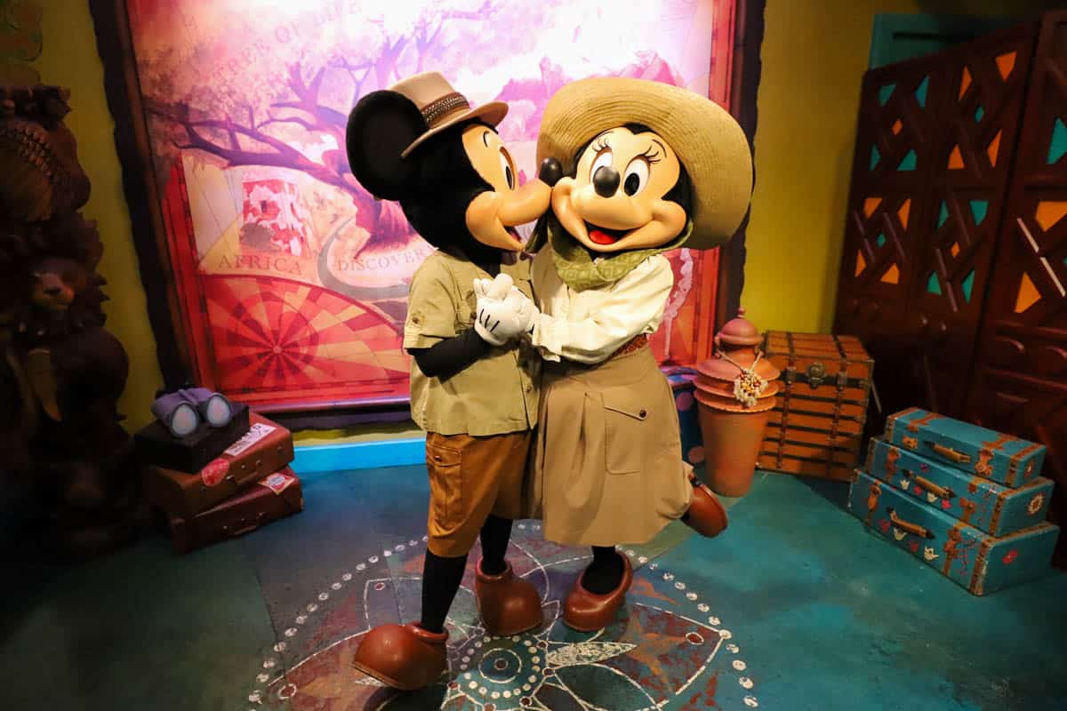 Mickey and Minnie pose together 