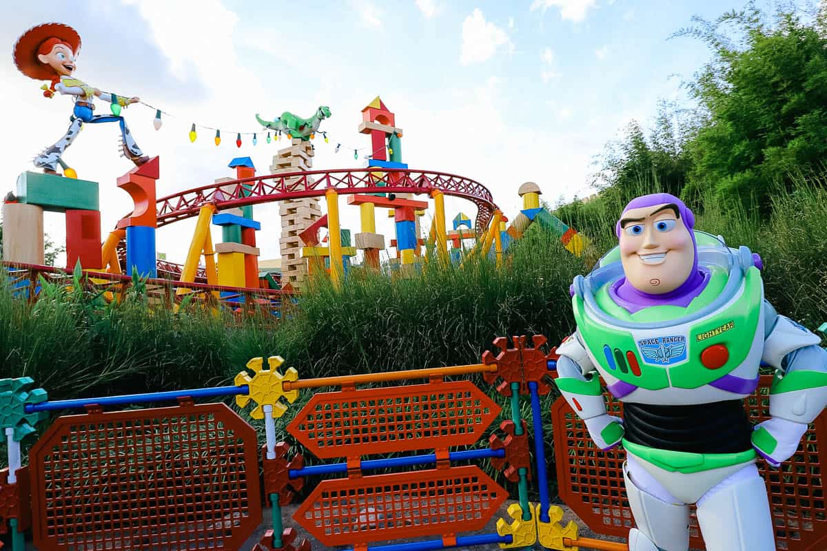 Buzz Lightyear at his Toy Story Land meet-and-greet