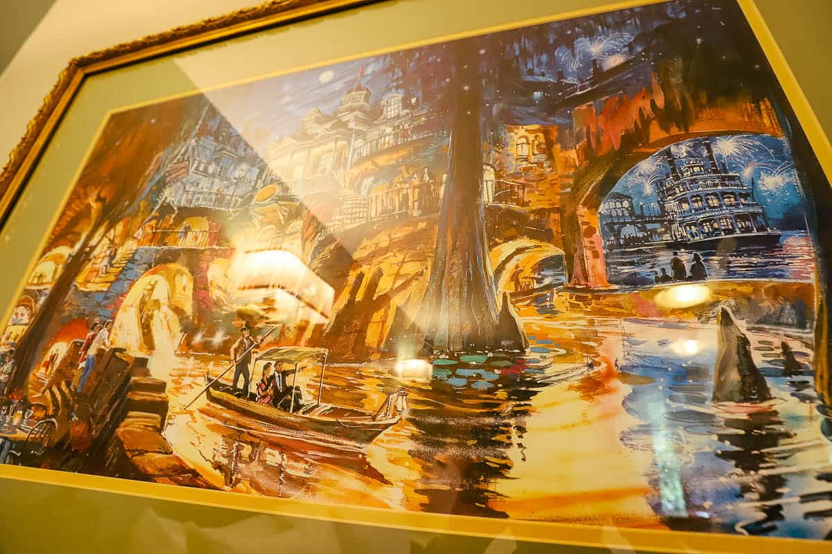 a painting that shows the bayou 