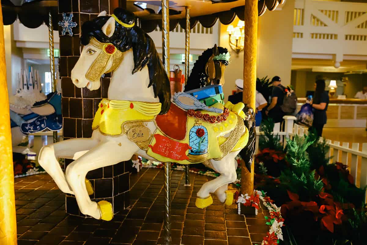 Belle's Carousel Horse gingerbread 2022 Beach Club 