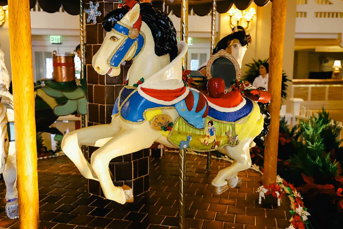 Snow White's gingerbread carousel horse 