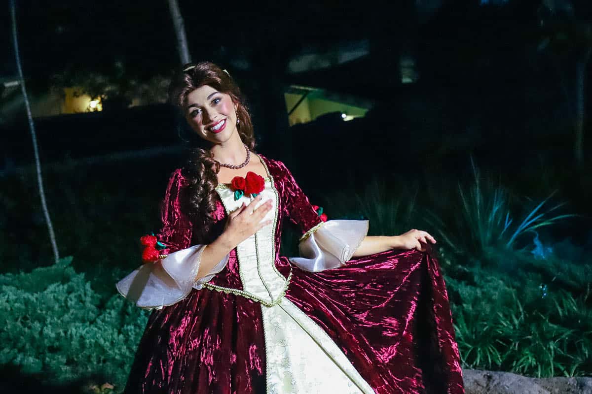 Belle at Mickey's Very Merry Christmas Party in 2023 