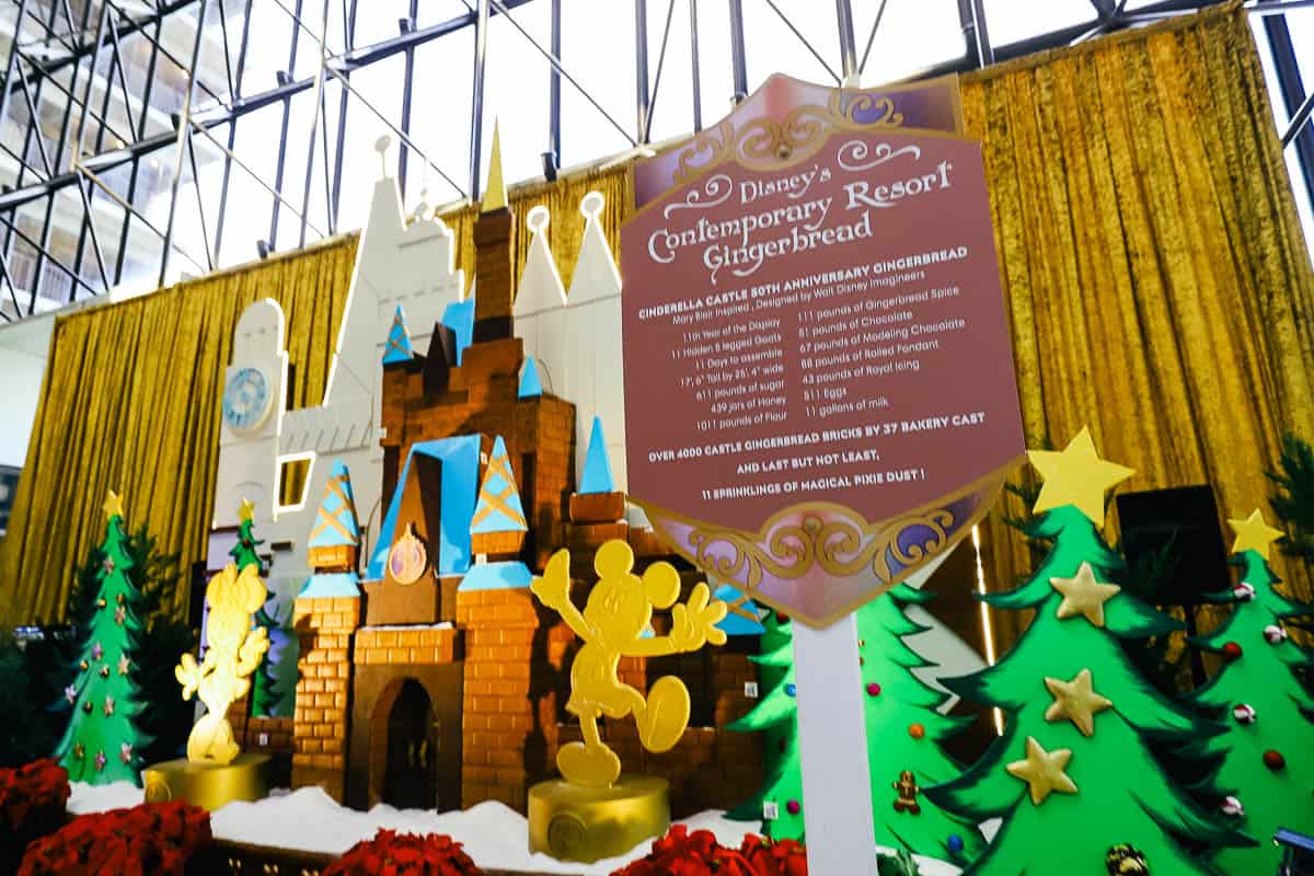 list of ingredients for the gingerbread castle