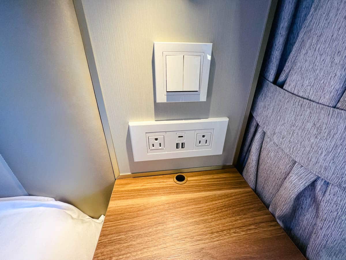 outlets and light switches on the Disney Wish 