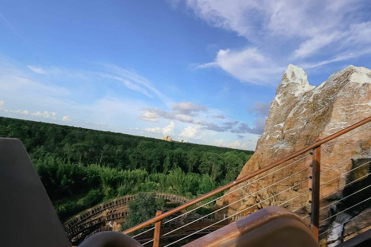 a view of Walt Disney World toward Coronado Springs from Expedition Everest 