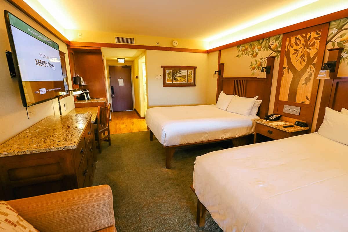 two queen size beds standard room Grand Californian 