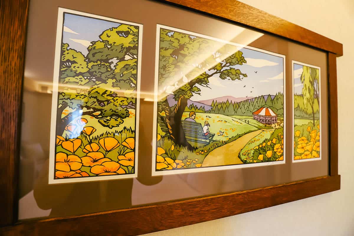 artwork featuring Griffith Park where Walt Disney took his daughters on the weekends  