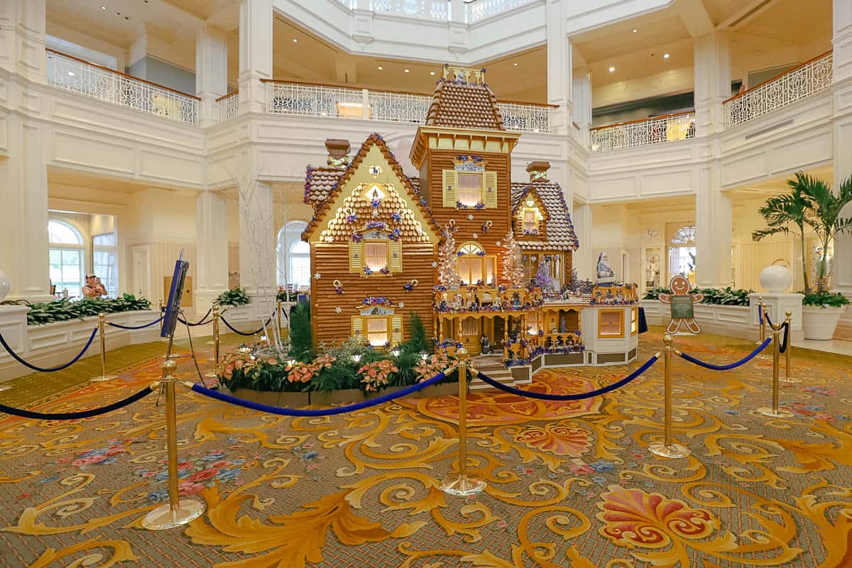 the 50th anniversary gingerbread display at Disney's Grand Floridian 