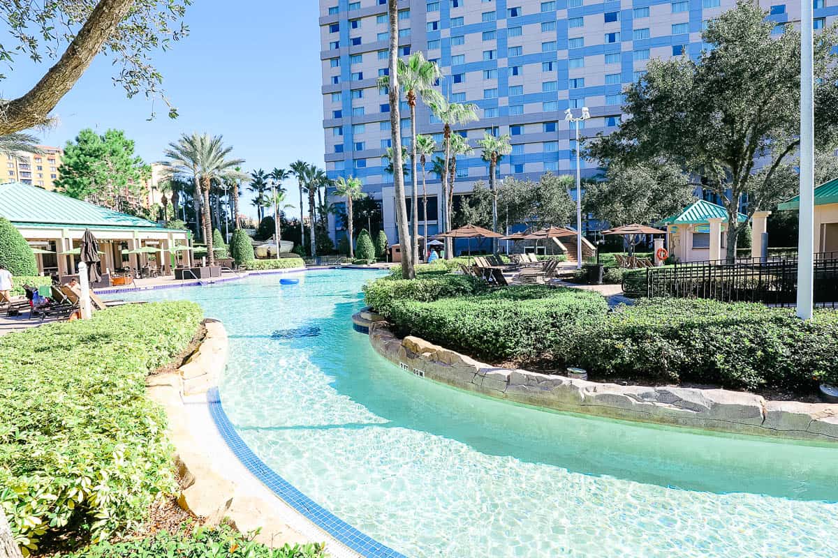 the lazy river at a Bonnet Creek Resort 