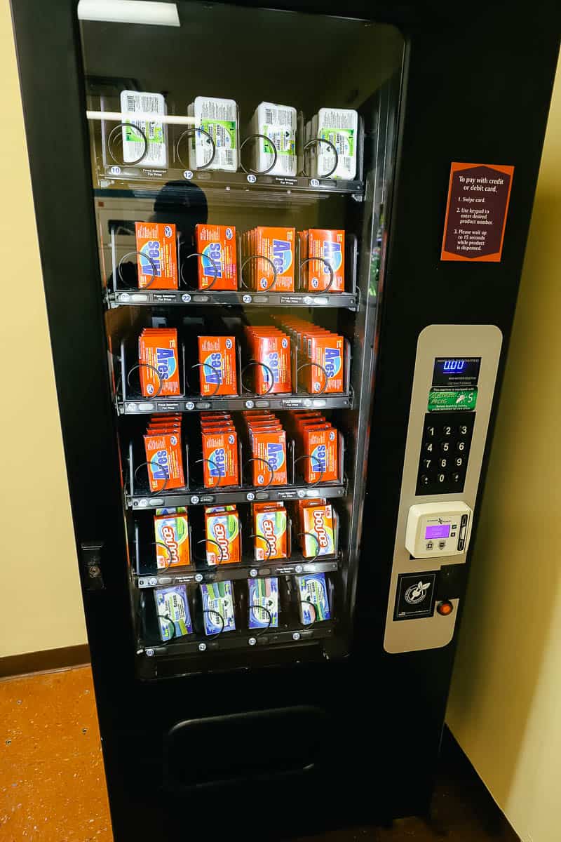 laundry detergent vending machine at Coronado Springs 