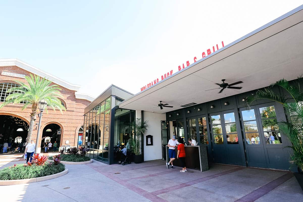 entrance to Wolfgang Puck Bar and Grill at Disney Springs 