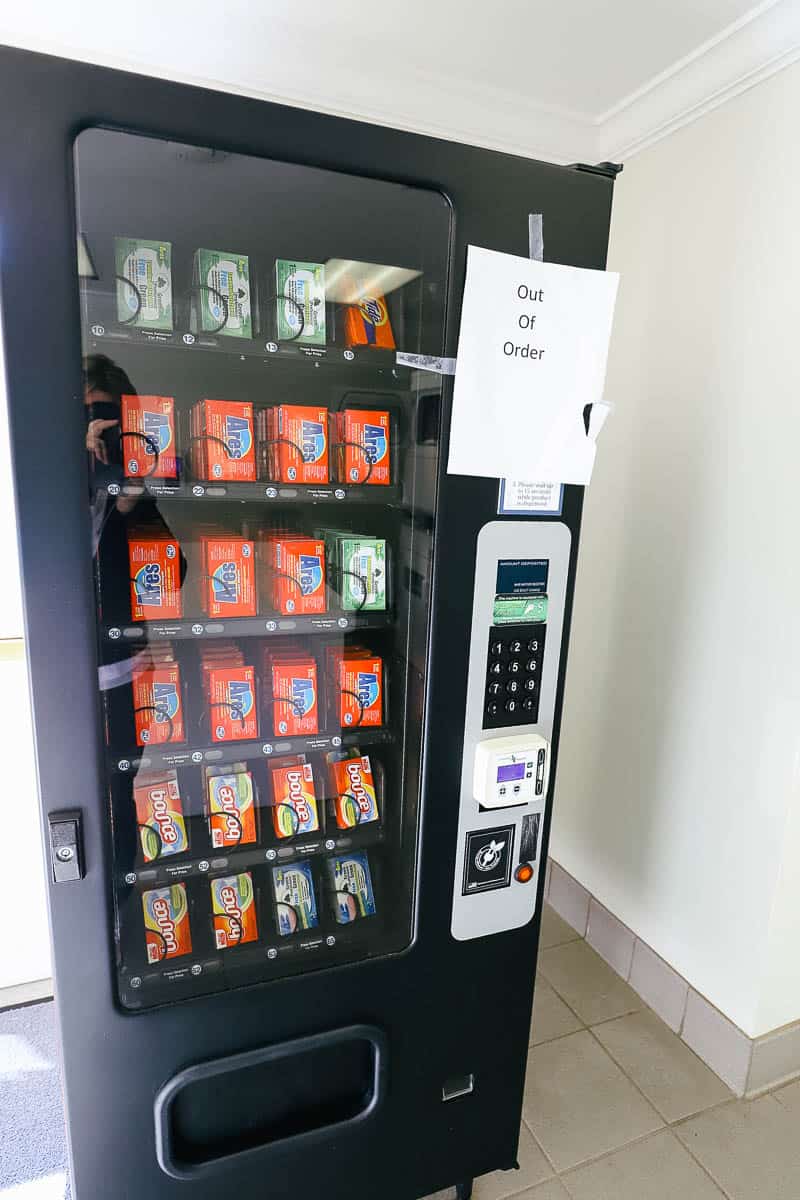 laundry vending machine at Yacht Club 