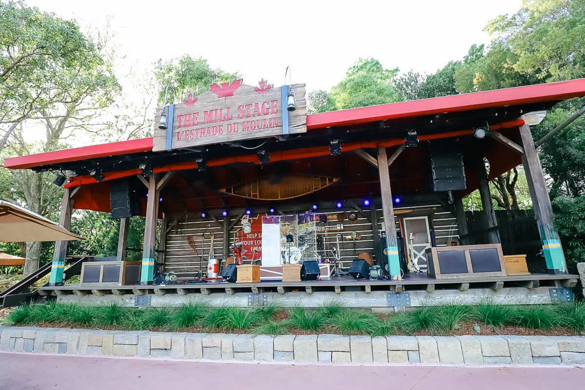 The Mill Stage at Epcot's Canada Pavilion 