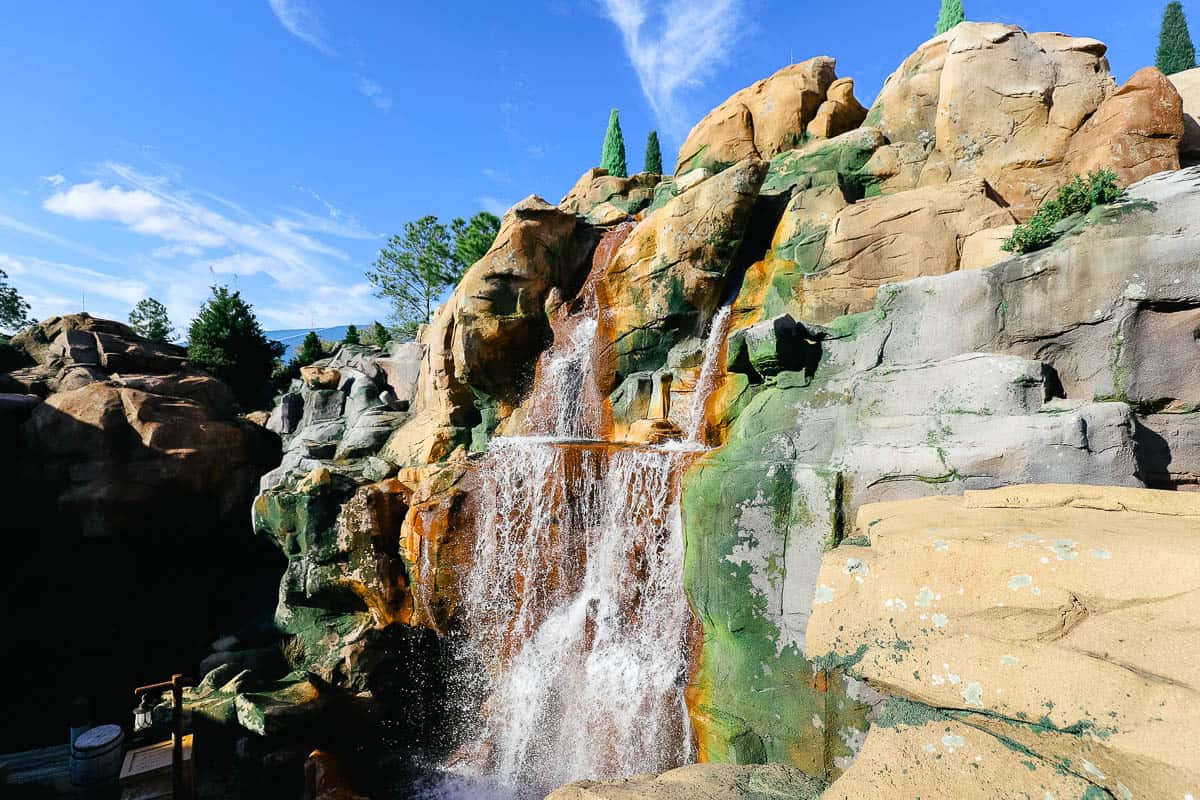 water flowing over rocks 