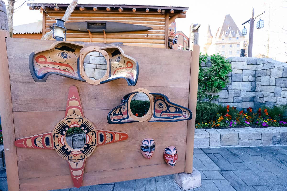 fun walk up photo opportunity for guests at Epcot's Canada Pavilion 