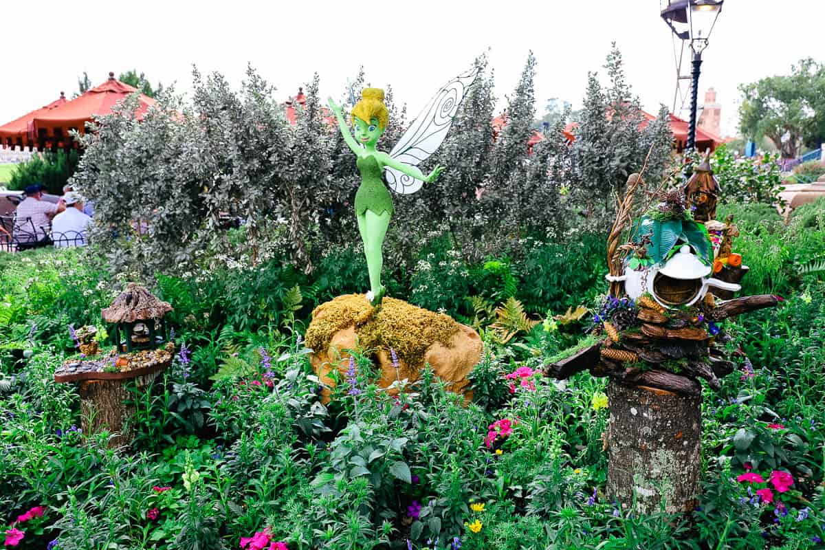 Tinker bell and her fairy garden at Epcot 