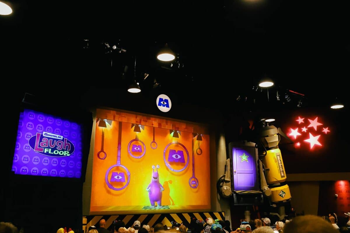 Monsters Inc. Laugh Floor Tomorrowland Magic Kingdom Ride Seating Photos &  Advice 