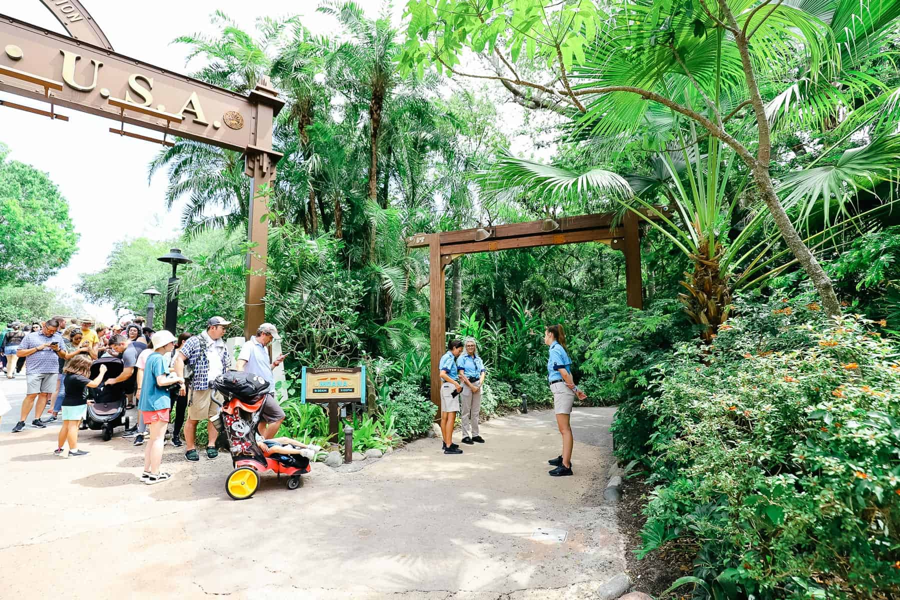 guests waiting to meet Moana 