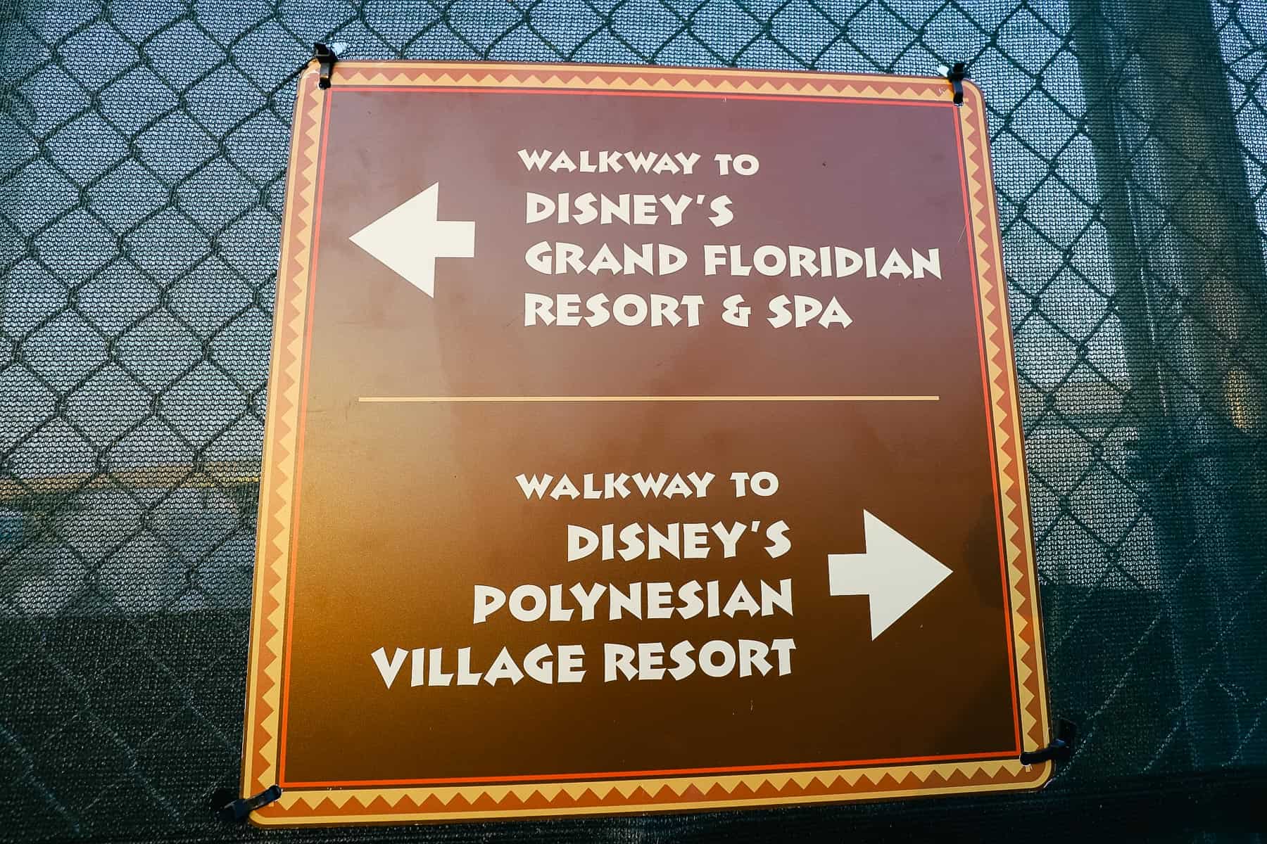 a direction for the construction walkway 