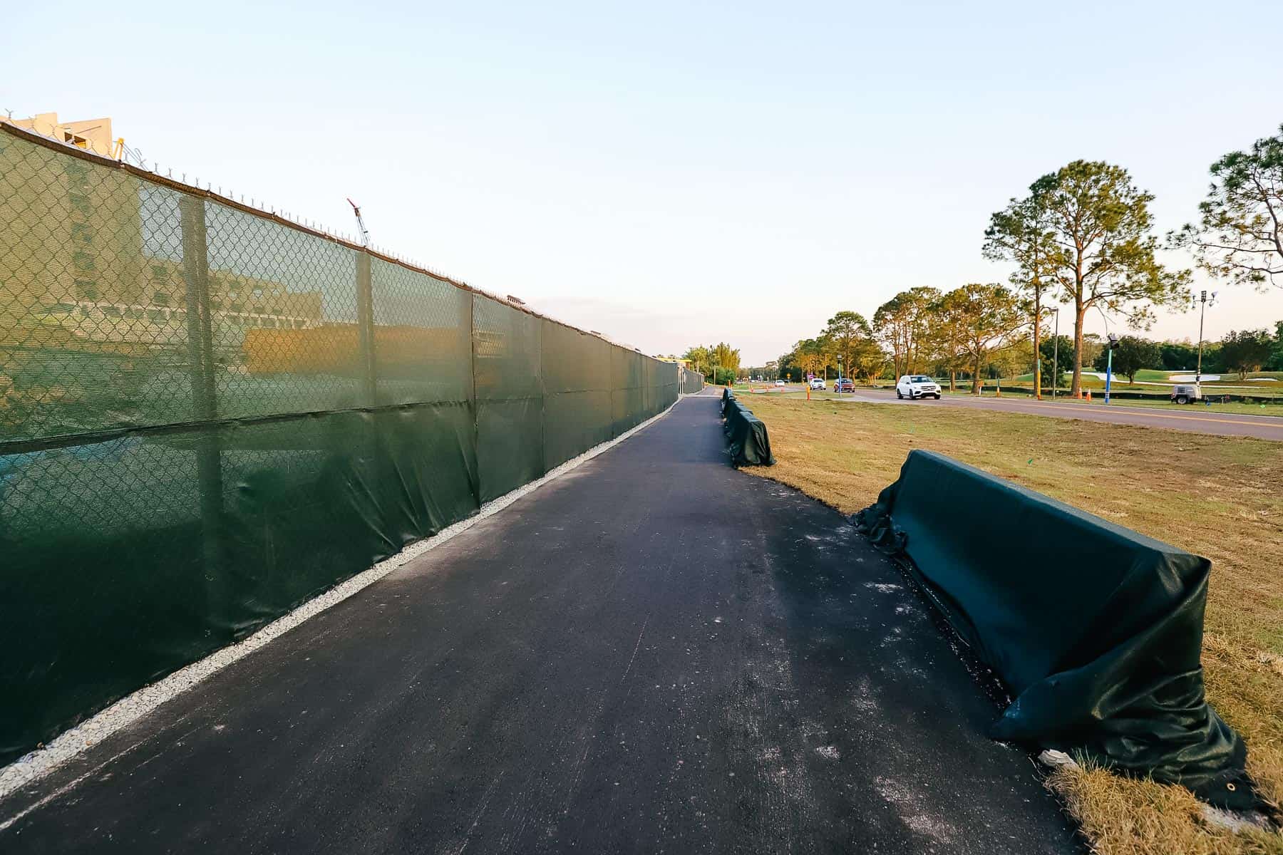 less than scenic walkway along the fence 