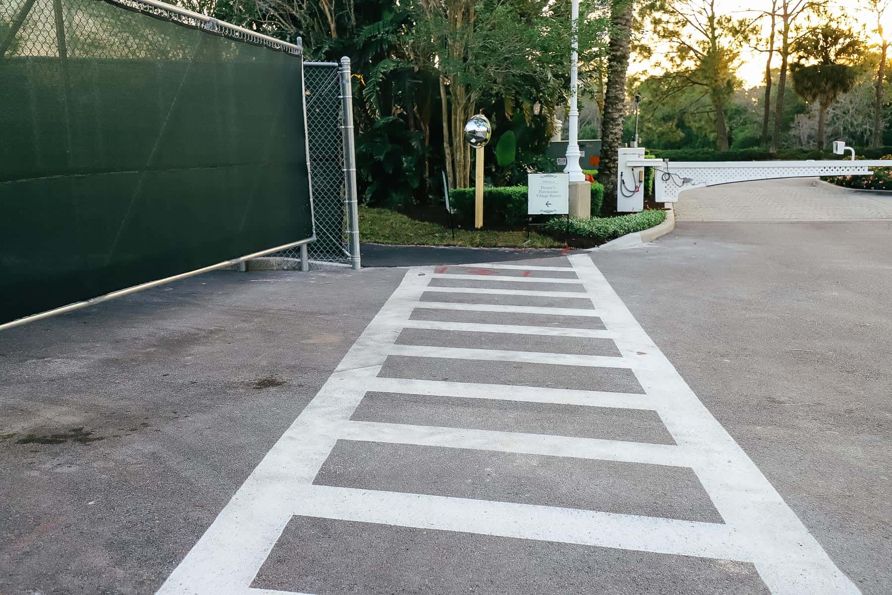 construction path with marked walkway 