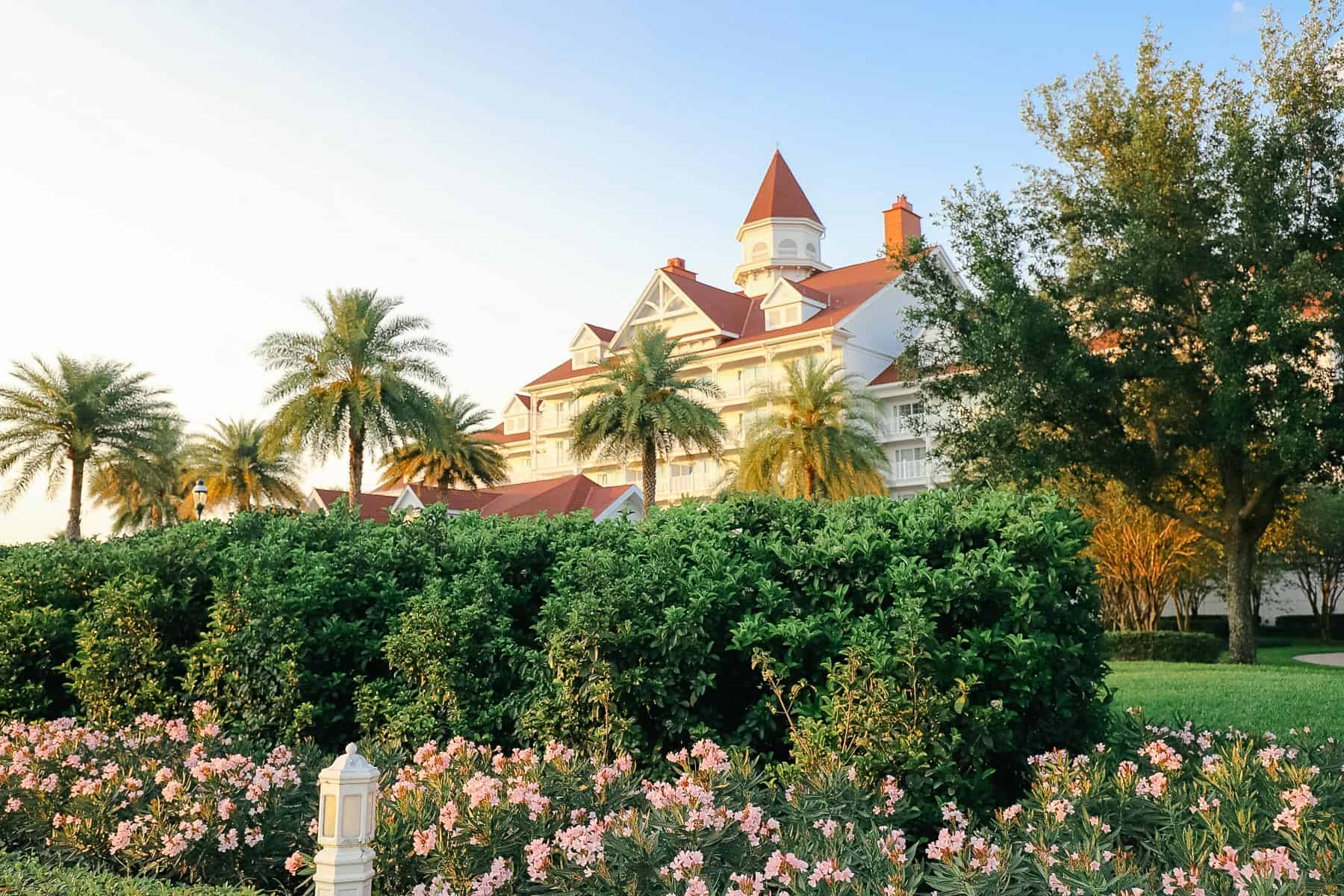 the Grand Floridian Villas at sunset 