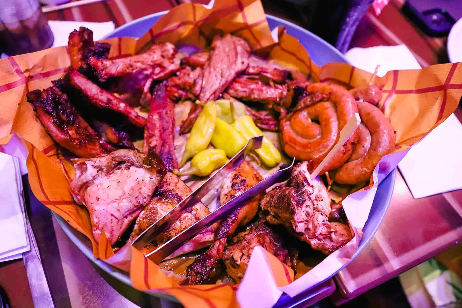 a meat platter from Roundup Rodeo BBQ in Toy Story Land
