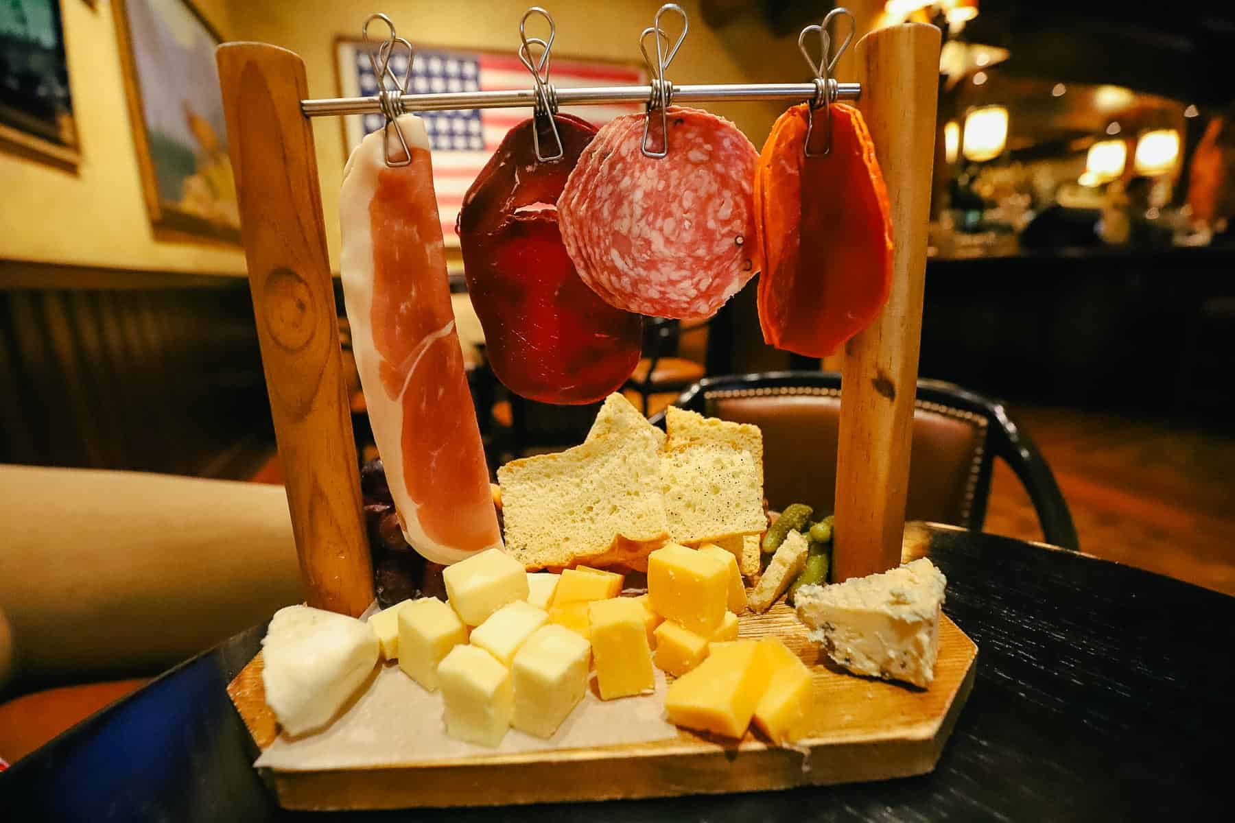 hanging wire charcuterie board from Territory Lounge 