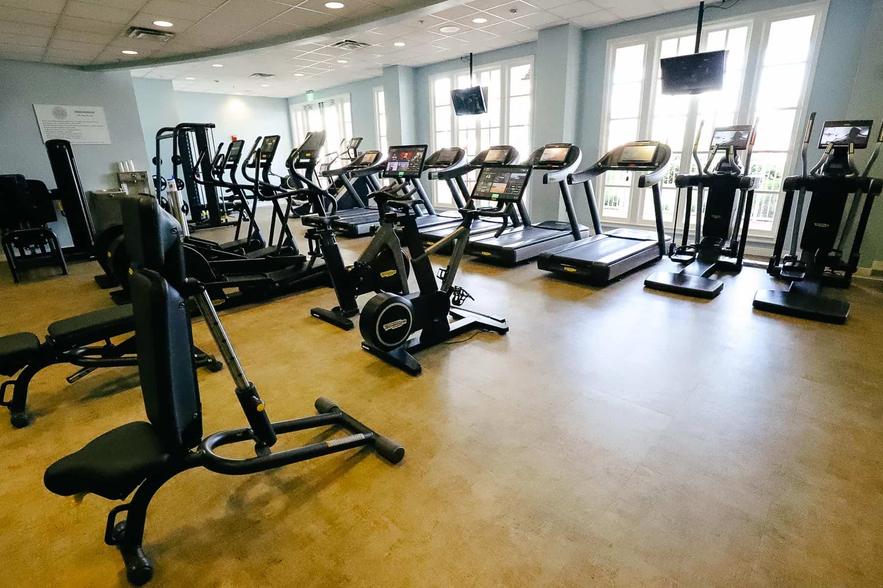 interior gym photo with exercise machines 